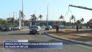"Trânsito Livre" inicia obras na rotatória da PM, no bairro Calhau