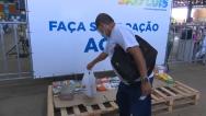 Campanha arrecada alimentos em pontos de vacinação da Covid