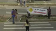 Campanha alerta para uso da faixa de pedestres