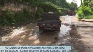 Buracos atrapalham o trânsito no Cruzeiro de Santa Bárbara