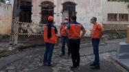 Defesa Civil Municipal vistoria prédio que incendiou no Centro