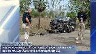 Mês de novembro já tem 20 acidentes de trânsito em rodovias federais