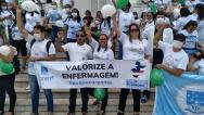 Profissionais da enfermagem fazem protesto em São Luís