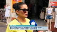 Comércio da Rua Grande inicia troca de vitrine para o Réveillon 2024