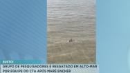 Equipe do CTA resgata pesquisadores em alto-mar após avanço da maré