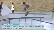 Jogos escolares estaduais têm competição teste na modalidade Skate Street