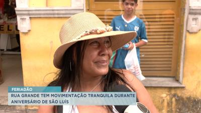 Rua Grande tem movimentação tranquila durante aniversário de São Luís