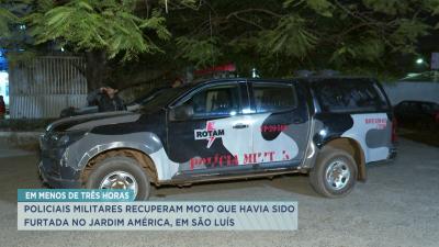  Polícia recupera moto furtada no bairro Jardim América
