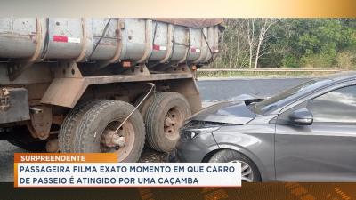  Mulher filma acidente de trânsito de dentro de carro na BR-135